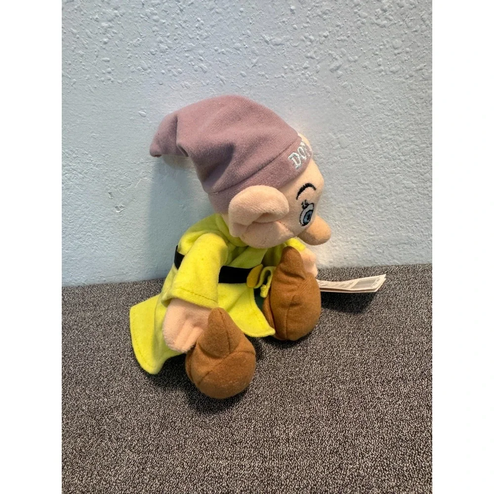 Vintage Walt Disney World Snow White Dopey Mini Bean Bag Stuffed Plush Toy 7